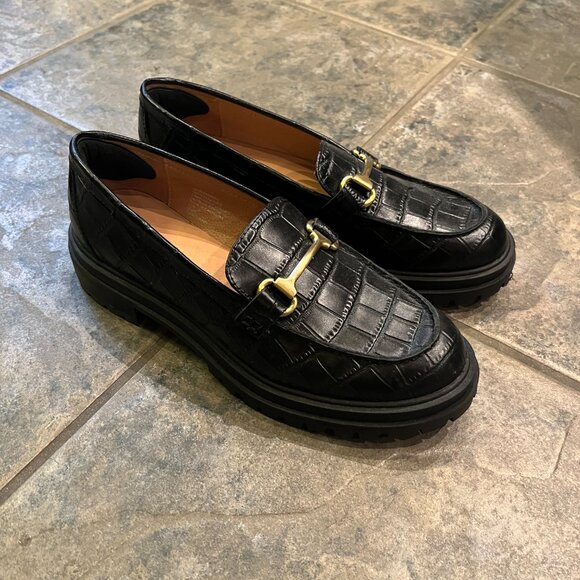 The Bradley Hardware Lugsole Loafer in Croc Embossed Leather - Picture 5 of 5